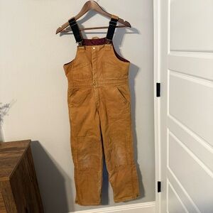 Real Ranch Wear Insulated Big Overalls Kids Size L Canvas Work Snow Wear Farm